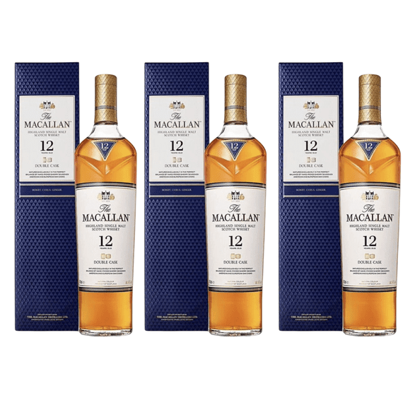 Pack de 3 Macallan 12 años Double Cask 700 ml