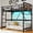 Black, variant on Hijob Twin Size Loft Bed with Removable Charging Station, LED Lights, Industrial Heavy Duty Metal Twin Loft Bed with Multi-functional Fabric Storage and Safety Guard Rails for Space, Black