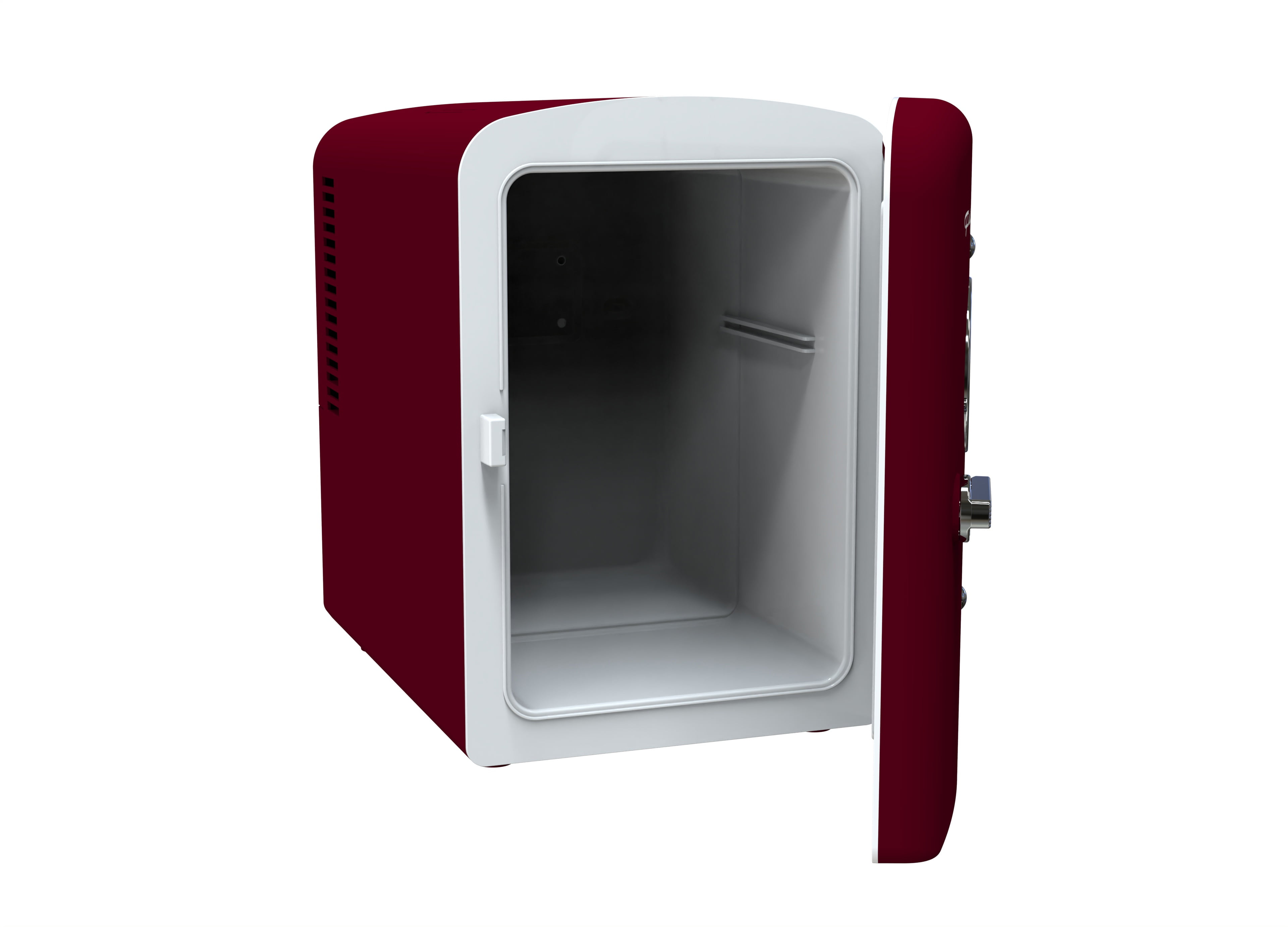 Frigidaire 9 Can Retro Mini Fridge, 6L Portable Personal Cooler with AC/DC Adapters, Skincare Fridge for Travel, Bedroom, Office, Dorm, Red