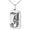 Silver, variant on Stainless Steel Letter J Initial Royal Monogram Engraved Small Rectangle Dog Tag Charm Pendant Necklace