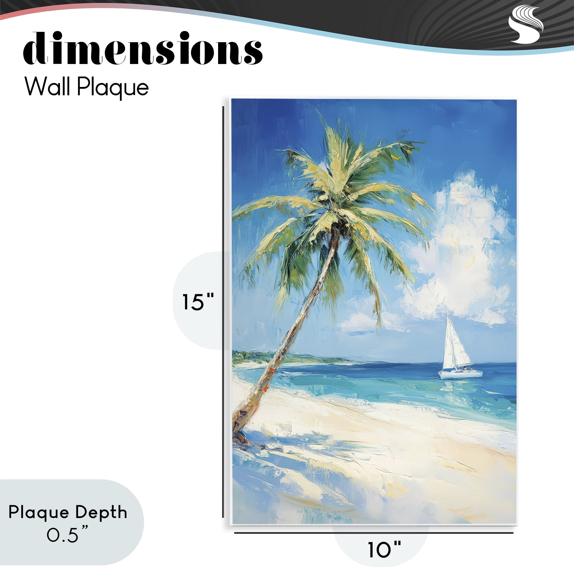 Stupell Industries White Clouds & Sails Wall Plaque Art, design by Petal Prints Design