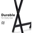 thumbnail image 5 of HYJY Conventional Solid and Sturdy Wood Construction Portable Folding TV Snack Tray Table Desk Serving Stand, Black (4-Piece Set), 5 of 17