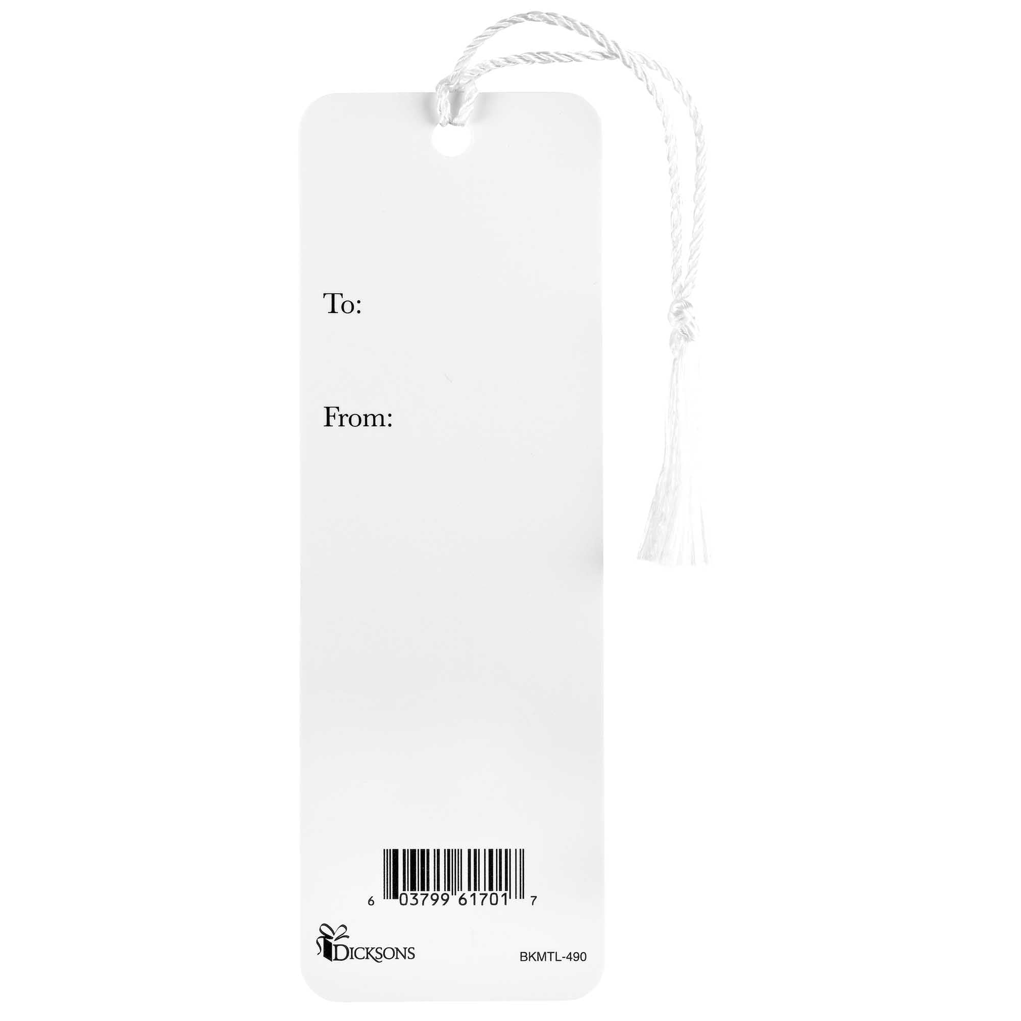 Dicksons BKMTL-490 Love A Person Who Truly Loves A Child Will Provide Discipline Black, White, and Pink 2 x 6 Paper and Tassel Encouraging Tassel Bookmark, Pack of 12