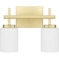 thumbnail image 3 of Wilburn 2-Light LED Bathroom Vanity Light in Satin Brass, 3 of 8