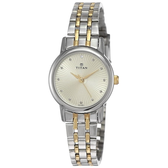 Titan Karishma Revive Analog Champagne Dial Womens Watch-2593BM01