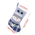 thumbnail image 2 of Christmas Knitted Stockings, Fabric Decorative Bags with 3D Snowman Design, Ideal for Candies Gifts, Festive Xmas Tree Fireplace Decor, Christmas Eve Ornament, 2 of 4