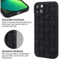 thumbnail image 4 of case for iPhone 13 Case Cover Cute 3D Plaid for Women Girls [Camera Lens Protector] Soft TPU Shockproof Protective Phone Case for iPhone 13 Black, 4 of 7