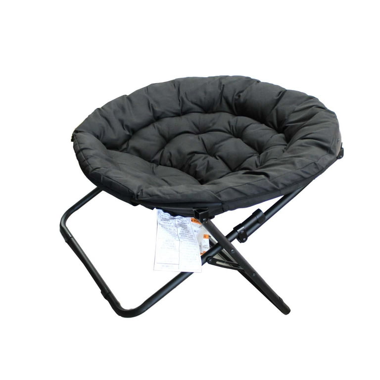 Idea Nuova Folding Oversized Saucer Chair Black
