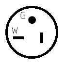 Parkworld 62329 Household Regular 5-20 Plug 20A Male to Dryer 14-30 Receptacle 4-Prong Female Adapter Cord, Two hots bridged in Female (ONLY Output 125V)