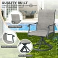 thumbnail image 2 of Vicllax 7-Piece Outdoor Patio Dining Set Metal Swivel Chairs & Round Steel Table with Umbrella Hole, 2 of 10