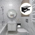 thumbnail image 4 of Portarrollos de papel higiénico de acero inoxidable con estante para baño, 4 of 6