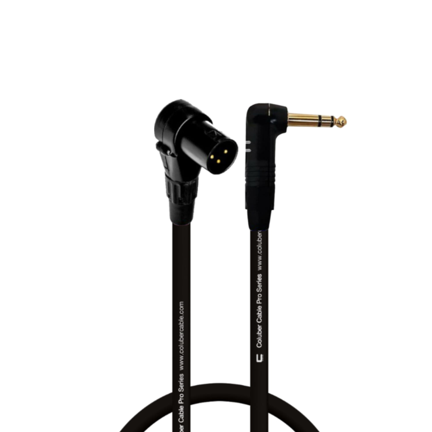 Coluber Cable Right Angle XLR Male to Right Angle 1/4" TRS 3pin connector