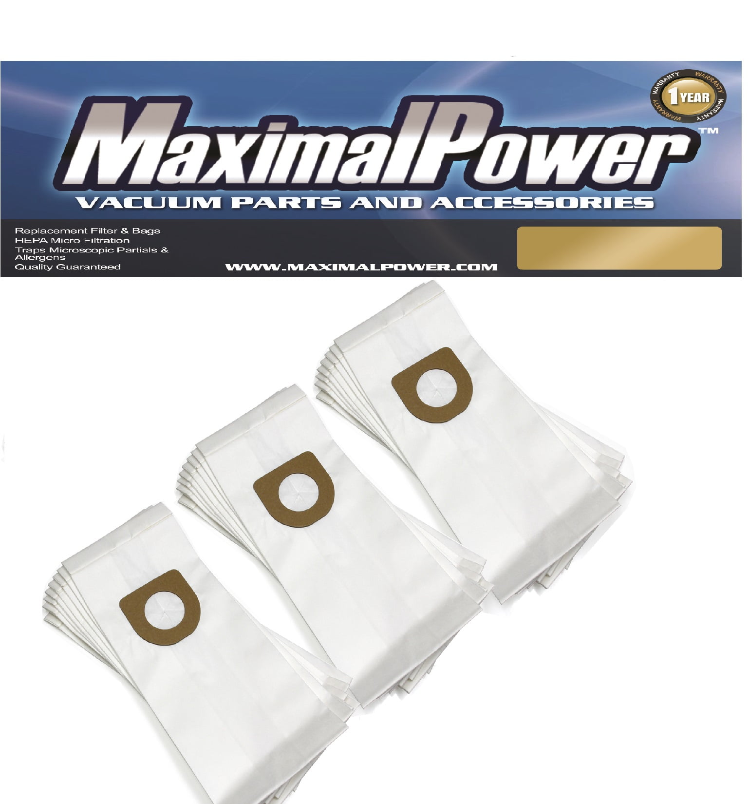 27 Pack Type Y/Z Vacuum Bags for Hoover Wind Tunnel And Tempo Upright