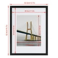 thumbnail image 3 of Scholartree 12 x 16 5-in-1 Wood Picture Frames Set-12x16 Matted to 8.5x11 Wall Frames, Black, 3 of 4