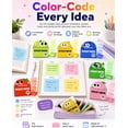 thumbnail image 6 of Transparent Glitter Sticky Notes, 480 Sheets Cute Shimmer Sticky Notes for Journaling, Reading & Planning,Multicolor 6PCS, 6 of 7