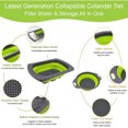 thumbnail image 5 of Juego plegable – Juego de 3 piezas con colador redondo plegable sobre el fregadero – Juego de colador de silicona de grado alimenticio, 5 of 5