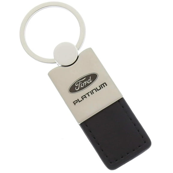 Ford Platinum Keychain & Keyring - Duo Premium Black Leather