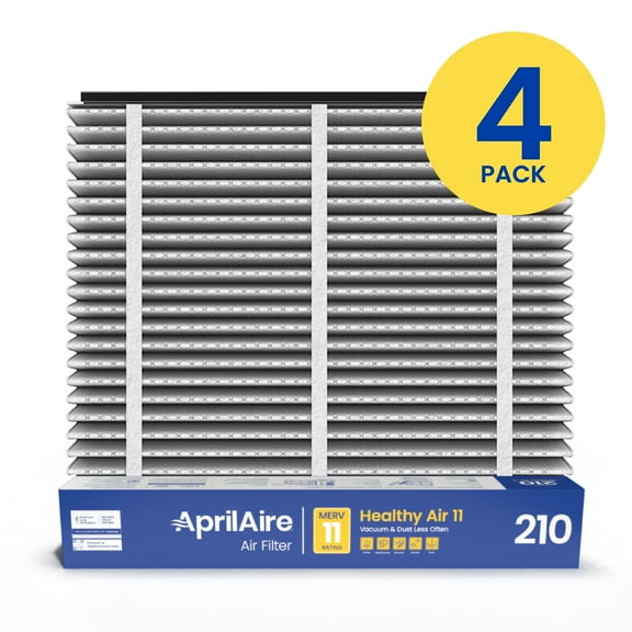 AprilAire 210 Replacement Filter for AprilAire Whole-House Air Purifiers - MERV 11 Clean Air Furnace Filter (Pack of 4)