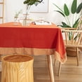 thumbnail image 2 of UKAP Tablecloth Home Decor Table Cloths Washable Rectangle Tablecloths Covers Round Oil-Proof Cotton Linen -proof orange 140 * 220 Cm, 2 of 3