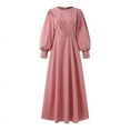 thumbnail image 3 of ZANZEA Womens Dresses Full Sleeve O-Neck With-Back-Zipper Ankle Length Dress, 3 of 15
