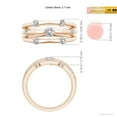 thumbnail image 6 of ANGARA Natural Triple Row Dotted Diamond Orbit Ring in 14K Rose Gold for Women (Size-3.7mm| Color-I-J| Clarity-I1-I2) | April Birthstone, Anniversary, Jewelry Gift for Women | Natural Diamond Ring, 6 of 10