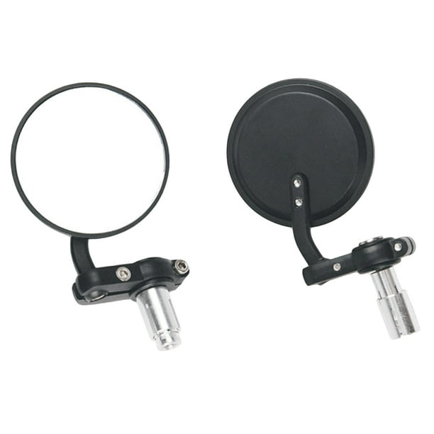 2 piezas 22 mm accesorios de motocicleta manillar modificado espejo retrovisor reflector vehículo eléctrico manillar modificado espejo de marcha atrás (negro)
