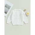 thumbnail image 4 of Wassery Baby Girls Knitted Cardigan 3M 6M 12M 2T 3T Toddler Spring Autumn Sweater Coat Long Sleeve Bear Print Crochet Jacket Winter Warm Outwear, 4 of 8
