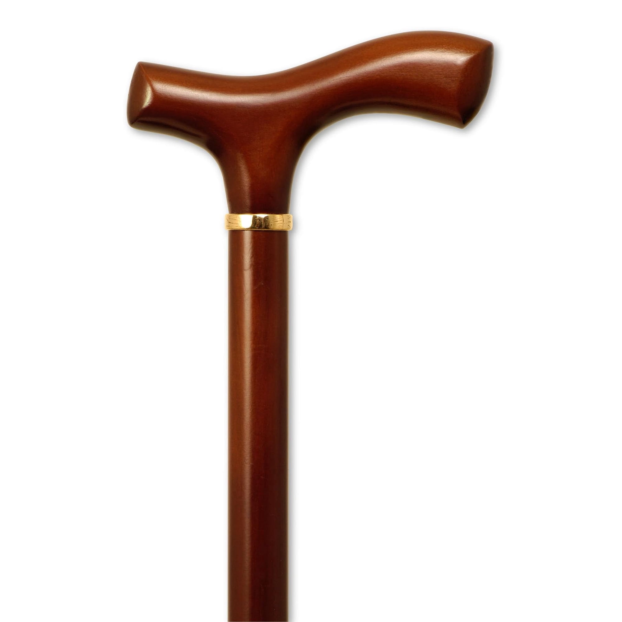 Alex Orthopedic Wood Cane with Fritz Handle in Natural Stain - Stylish Walking Stick for Men, Women and Seniors - Cut to Size, Supports Up to 250lbs