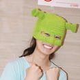 thumbnail image 4 of Gorro para disfraz de Shrek, tejido en verde, divertido, unisex, para mayores de 16 años, 4 of 5