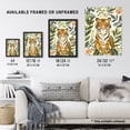 thumbnail image 3 of Artery8 Cute Tiger in Floral Tropical Jungle Watercolour Living Room Art Print Framed Poster Wall Decor 12x16 inch, 3 of 3