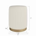 thumbnail image 5 of Boahaus Lyanna Makeup Vanity Stool with Storage and Soft Cushion, White, 5 of 13