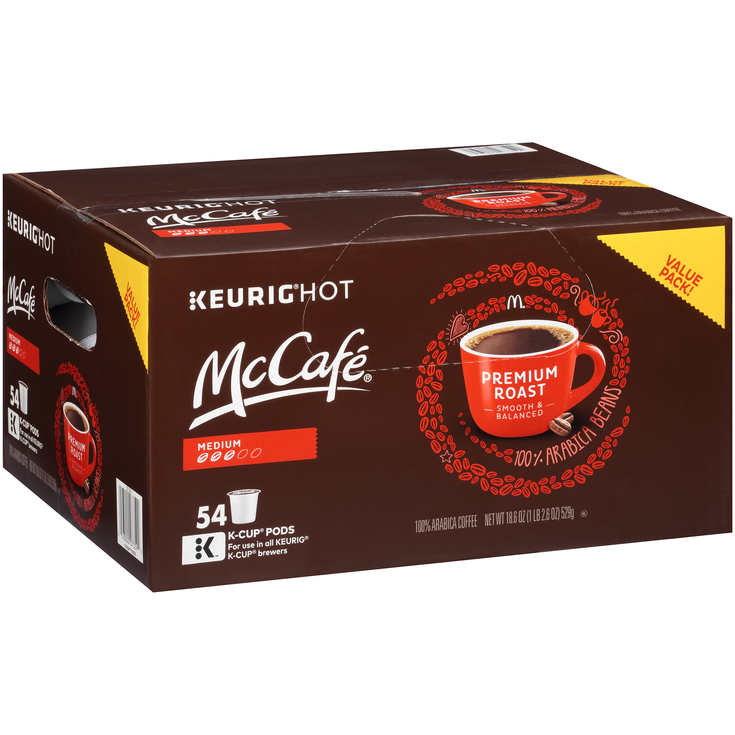 Mccafe Premium Roast Medium Coffee K Cup Pods 54 Ct 18 6 Oz Box Walmart Com Walmart Com
