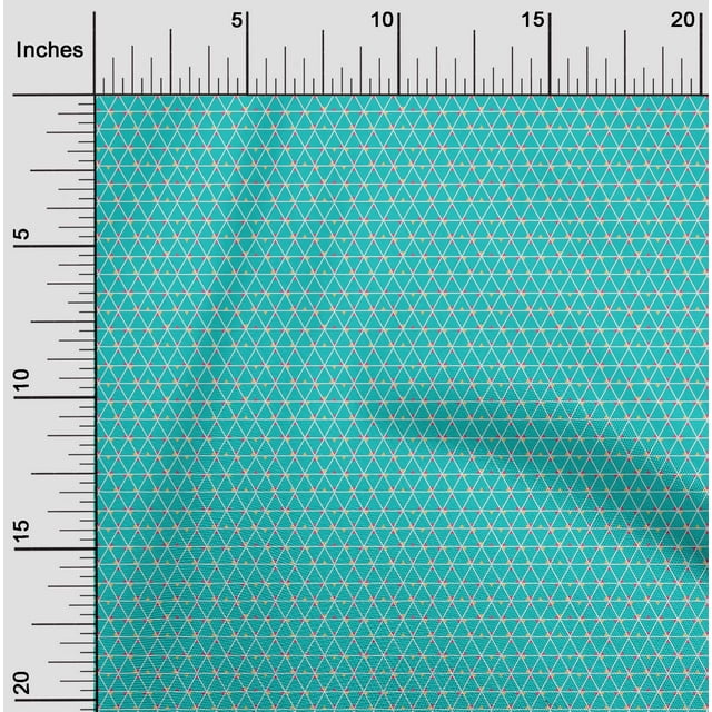 oneOone Organic Cotton Voile Fabric Triangle Geometric Print Fabric By The Yard 42 Inch Wide