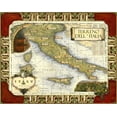 thumbnail image 2 of Unknown 14x12 White Modern Wood Framed Museum Art Print Titled - Medium Wine Map I, 2 of 4