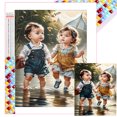 thumbnail image 1 of Con Cuentas Cuadradas 5D DIY Kit Niña Pequeña Del Arte 45x55cm, 1 of 9