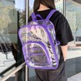 thumbnail image 3 of Heavy Duty Clear Backpack Large Transparent Bag for School Stadium Events Travel Camping PVC 3PCS, 3 of 7