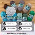 thumbnail image 2 of Mary Maxim Starlette Knitting and Crochet Yarn - Acrylic Worsted Weight Light Grey Yarn, 2 of 7