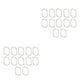 thumbnail image 4 of Moyic 12 Pieces Bath Curtain Hangers Pole Curtains Hooks Tool Drape C-shaped Hanger Hanging Component Fixing Rings Fixator Shower Transparente 2Conjunto, 4 of 6