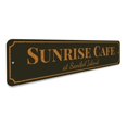 thumbnail image 3 of Sunrise Cafe Novelty Sign, Metal Wall Decor - 4x18 inches, 3 of 4