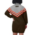 thumbnail image 5 of Women's WEAR by Erin Andrews  Brown/Heather Gray Cleveland Browns Chevron Stripe Dress, 5 of 5