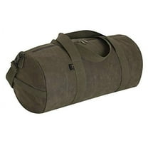 Rothco 19337 19 in. Waxed Canvas Shoulder Duffle Bag, Olive Drab