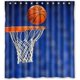 thumbnail image 1 of ABPHQTO Cortina de ducha de baloncesto Cortina de ducha impermeable 160x180 cm, 1 of 2