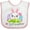 White and Pink, variant on Inktastic My First Easter Cute Bunny with Eggs Boys or Girls Baby Bib