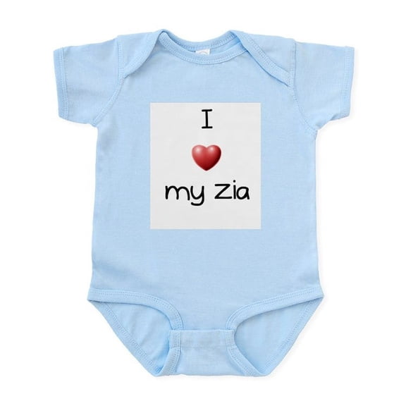 CafePress - I Love My Zia Infant Bodysuit - Baby Light Bodysuit, Size Newborn - 24 Months