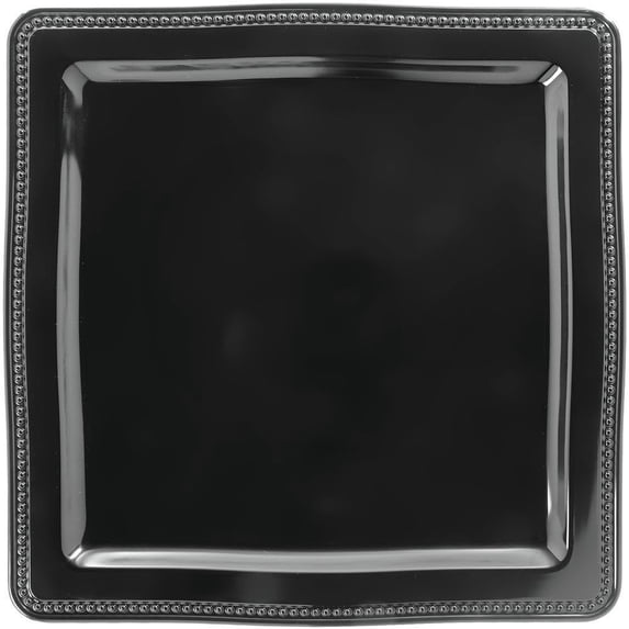 Elite Global Solutions M13SQ-B Venetian 13" Black Square Plate