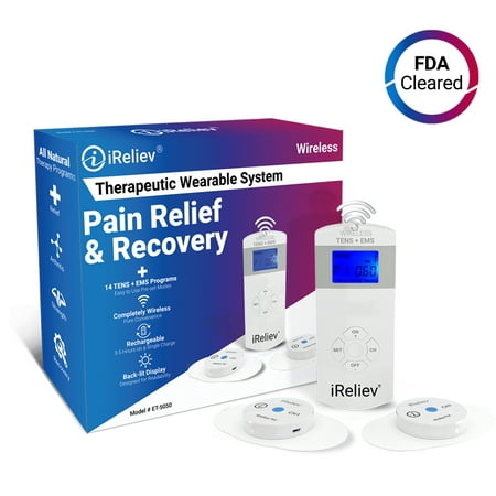 Wireless TENS Unit + EMS | iReliev Therapeutic Wearable TENS + EMS