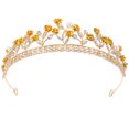 thumbnail image 1 of Corona de flores de rosa, diadema para boda, corona de novia, corona decorativa para mujer, 1 of 8