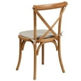 thumbnail image 4 of Flash Furniture HERCULES Series Stackable Oak Wood Cross Back Chair with Cushion, 4 of 6