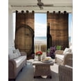 thumbnail image 6 of Red Wine Blackout Curtains for Bedroom Living Room Darkening Curtains 96 Inches Long Grapes Farmhouse Wooden Grain Country Window Curtain 2 Panels Set Window Treatment Grommet Drapes 52"x96", 6 of 9