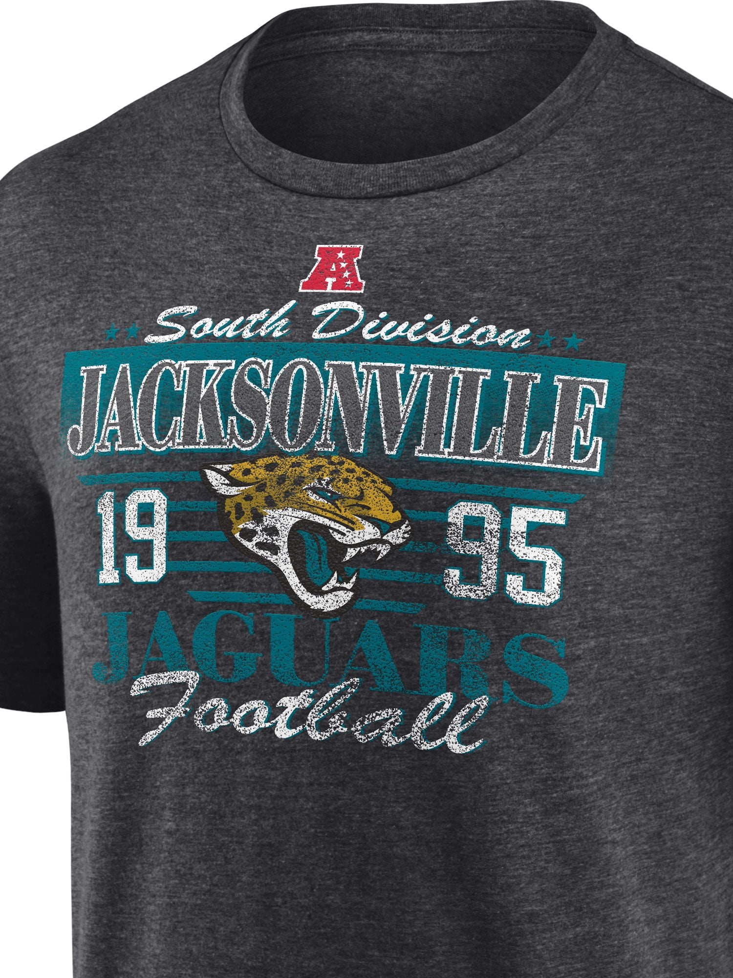NFL Jacksonville Jaguars Men's Synthetic Charcoal Heather Short Sleeve T-Shirt